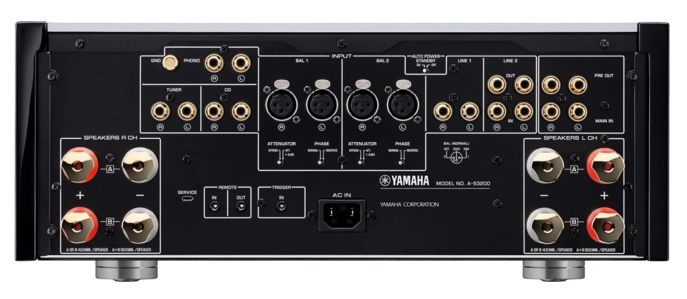 YAMAHA A-S3200 Silber Vollverstärker mit Phono-Eingang