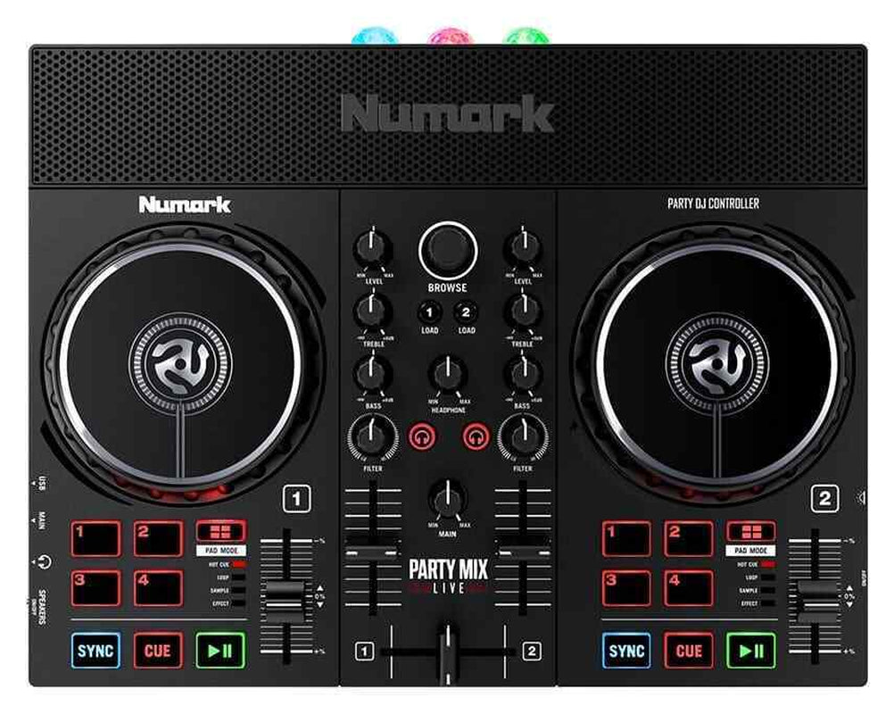 Numark Party Mix Live Beginner Set Serato DJ Lite Lautsprecher Kopfhörer Kabel