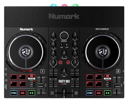Numark Party Mix Live Beginner Set Serato DJ Lite Lautsprecher Kopfhörer Kabel