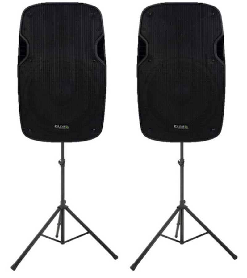 2 X Ibiza Sound 12" Active XTK12A 1000W Lautsprecher PA System DJ Disco PA System