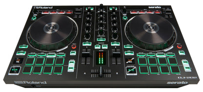 Roland DJ-202 DJ Controller 2-Kanal Mixing Produzieren Scratchen MIDI Mikrofon